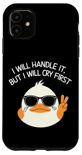 Lustige Ente Weint Sarkastisch Tier Hülle für iPhone 11 Lustige Ente Weint Sarkastisch Tier Hülle für iPhone 11 von Humor Geschenk Emotional Frauen Männer