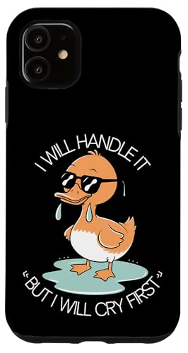 Lustige Ente Weint Sarkastisch Tier Hülle für iPhone 11 Lustige Ente Weint Sarkastisch Tier Hülle für iPhone 11 von Humor Geschenk Emotional Frauen Männer