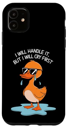 Lustige Ente Weint Sarkastisch Tier Hülle für iPhone 11 Lustige Ente Weint Sarkastisch Tier Hülle für iPhone 11 von Humor Geschenk Emotional Frauen Männer