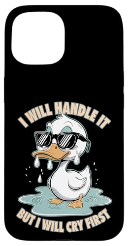 Lustige Ente Weint Sarkastisch Tier Hülle für iPhone 15 Lustige Ente Weint Sarkastisch Tier Hülle für iPhone 15 von Humor Geschenk Emotional Frauen Männer