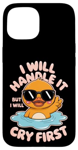 Lustige Ente Weint Sarkastisch Tier Hülle für iPhone 15 Lustige Ente Weint Sarkastisch Tier Hülle für iPhone 15 von Humor Geschenk Emotional Frauen Männer