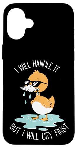 Lustige Ente Weint Sarkastisch Tier Hülle für iPhone 16 Plus Lustige Ente Weint Sarkastisch Tier Hülle für iPhone 16 Plus von Humor Geschenk Emotional Frauen Männer