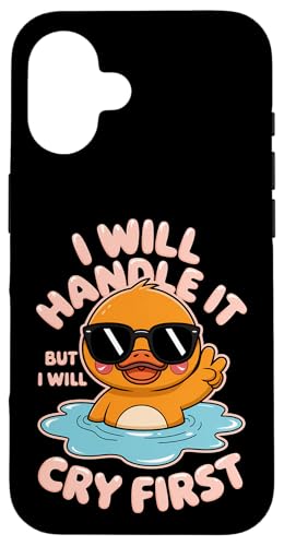 Lustige Ente Weint Sarkastisch Tier Hülle für iPhone 16 Lustige Ente Weint Sarkastisch Tier Hülle für iPhone 16 von Humor Geschenk Emotional Frauen Männer