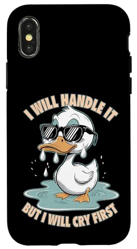 Lustige Ente Weint Sarkastisch Tier Hülle für iPhone X/XS Lustige Ente Weint Sarkastisch Tier Hülle für iPhone X/XS von Humor Geschenk Emotional Frauen Männer