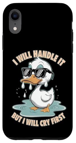Lustige Ente Weint Sarkastisch Tier Hülle für iPhone XR Lustige Ente Weint Sarkastisch Tier Hülle für iPhone XR von Humor Geschenk Emotional Frauen Männer