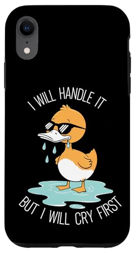 Lustige Ente Weint Sarkastisch Tier Hülle für iPhone XR Lustige Ente Weint Sarkastisch Tier Hülle für iPhone XR von Humor Geschenk Emotional Frauen Männer