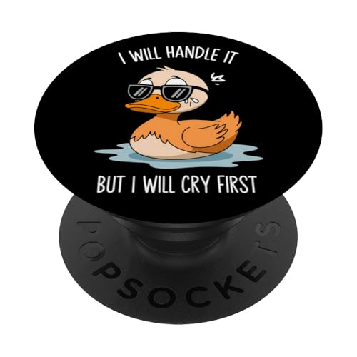 Lustige Ente Weint Sarkastisch Tier PopSockets Klebender PopGrip Lustige Ente Weint Sarkastisch Tier PopSockets Klebender PopGrip von Humor Geschenk Emotional Frauen Männer
