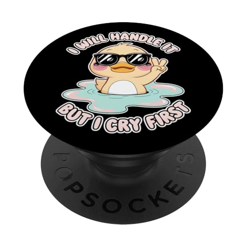 Lustige Ente Weint Sarkastisch Tier PopSockets Klebender PopGrip Lustige Ente Weint Sarkastisch Tier PopSockets Klebender PopGrip von Humor Geschenk Emotional Frauen Männer