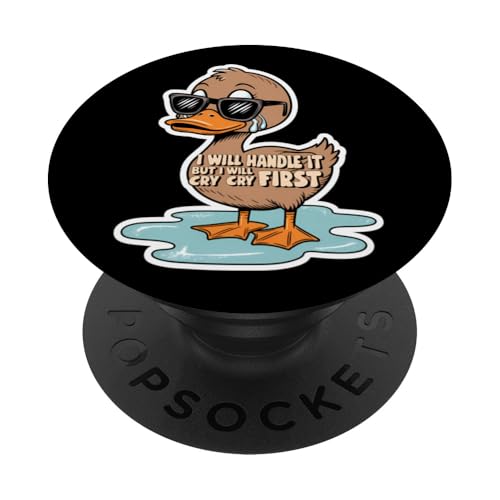 Lustige Ente Weint Sarkastisch Tier PopSockets Klebender PopGrip Lustige Ente Weint Sarkastisch Tier PopSockets Klebender PopGrip von Humor Geschenk Emotional Frauen Männer