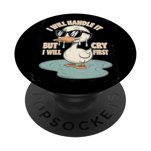 Lustige Ente Weint Sarkastisch Tier PopSockets Klebender PopGrip Lustige Ente Weint Sarkastisch Tier PopSockets Klebender PopGrip von Humor Geschenk Emotional Frauen Männer