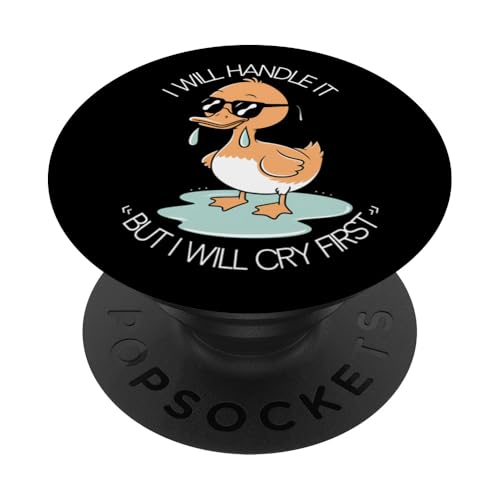 Lustige Ente Weint Sarkastisch Tier PopSockets Klebender PopGrip Lustige Ente Weint Sarkastisch Tier PopSockets Klebender PopGrip von Humor Geschenk Emotional Frauen Männer