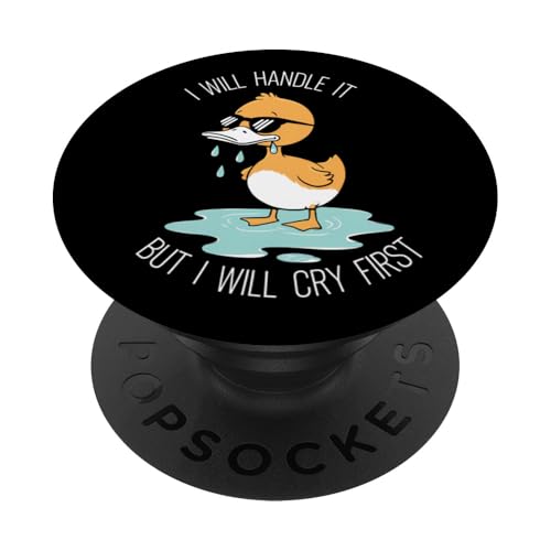 Lustige Ente Weint Sarkastisch Tier PopSockets Klebender PopGrip Lustige Ente Weint Sarkastisch Tier PopSockets Klebender PopGrip von Humor Geschenk Emotional Frauen Männer