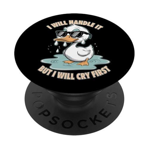 Lustige Ente Weint Sarkastisch Tier PopSockets Klebender PopGrip Lustige Ente Weint Sarkastisch Tier PopSockets Klebender PopGrip von Humor Geschenk Emotional Frauen Männer