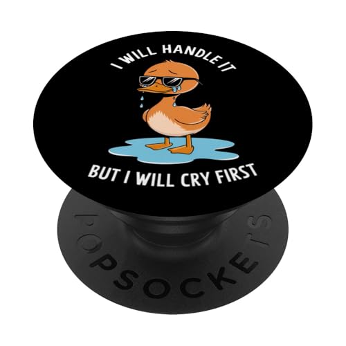 Lustige Ente Weint Sarkastisch Tier PopSockets Klebender PopGrip Lustige Ente Weint Sarkastisch Tier PopSockets Klebender PopGrip von Humor Geschenk Emotional Frauen Männer