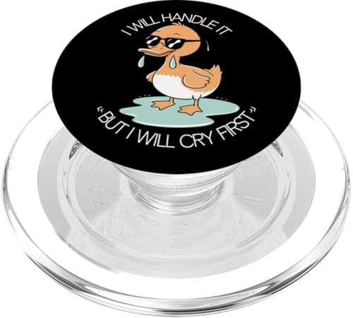 Lustige Ente Weint Sarkastisch Tier PopSockets PopGrip für MagSafe von Humor Geschenk Emotional Frauen Männer