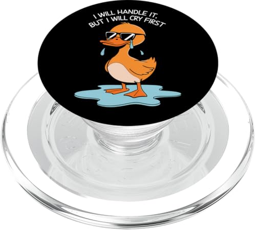 Lustige Ente Weint Sarkastisch Tier PopSockets PopGrip für MagSafe Lustige Ente Weint Sarkastisch Tier PopSockets PopGrip für MagSafe von Humor Geschenk Emotional Frauen Männer