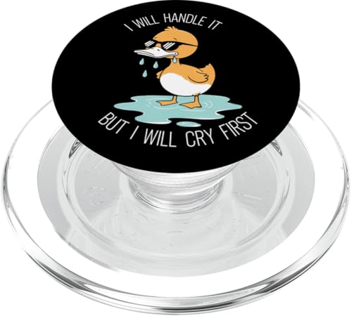 Lustige Ente Weint Sarkastisch Tier PopSockets PopGrip für MagSafe Lustige Ente Weint Sarkastisch Tier PopSockets PopGrip für MagSafe von Humor Geschenk Emotional Frauen Männer
