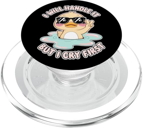 Lustige Ente Weint Sarkastisch Tier PopSockets PopGrip für MagSafe Lustige Ente Weint Sarkastisch Tier PopSockets PopGrip für MagSafe von Humor Geschenk Emotional Frauen Männer