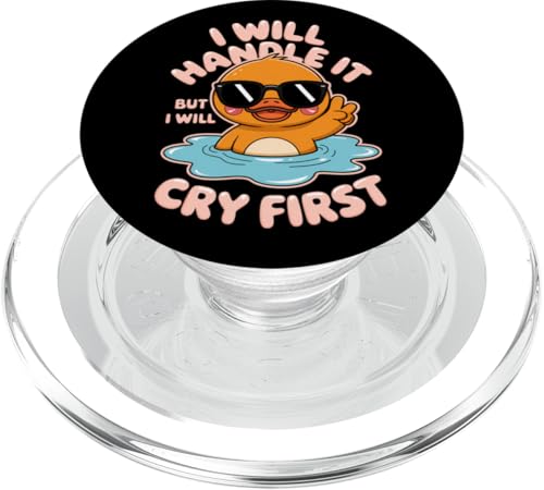 Lustige Ente Weint Sarkastisch Tier PopSockets PopGrip für MagSafe von Humor Geschenk Emotional Frauen Männer