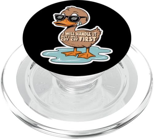 Lustige Ente Weint Sarkastisch Tier PopSockets PopGrip für MagSafe Lustige Ente Weint Sarkastisch Tier PopSockets PopGrip für MagSafe von Humor Geschenk Emotional Frauen Männer