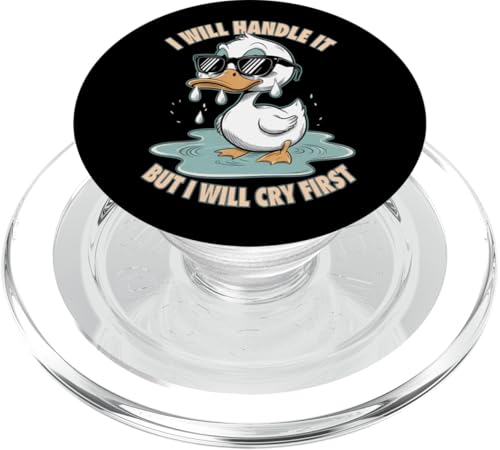 Lustige Ente Weint Sarkastisch Tier PopSockets PopGrip für MagSafe Lustige Ente Weint Sarkastisch Tier PopSockets PopGrip für MagSafe von Humor Geschenk Emotional Frauen Männer