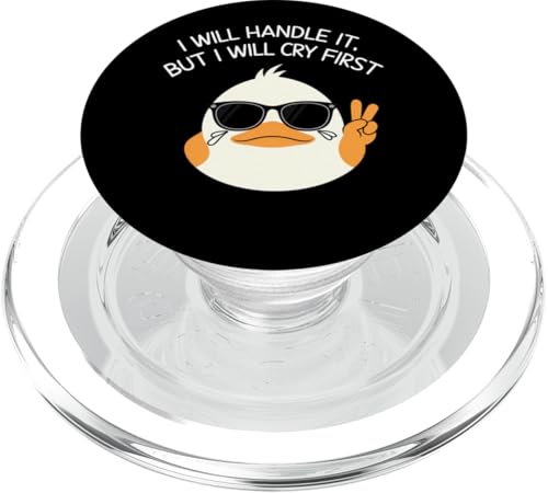 Lustige Ente Weint Sarkastisch Tier PopSockets PopGrip für MagSafe Lustige Ente Weint Sarkastisch Tier PopSockets PopGrip für MagSafe von Humor Geschenk Emotional Frauen Männer