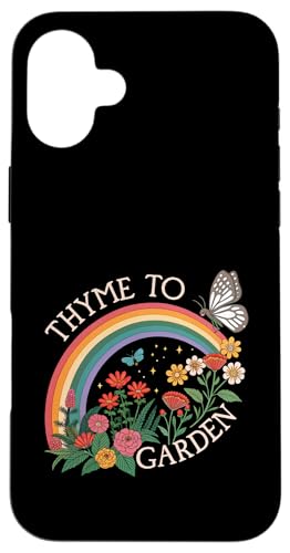 Thymian To Garden Witz sarkastische Pflanzen Wortspiel Regenbogen Schmetterling Hülle für iPhone 16 Plus Thymian To Garden Witz sarkastische Pflanzen Wortspiel Regenbogen Schmetterling Hülle für iPhone 16 Plus von Humor R Us