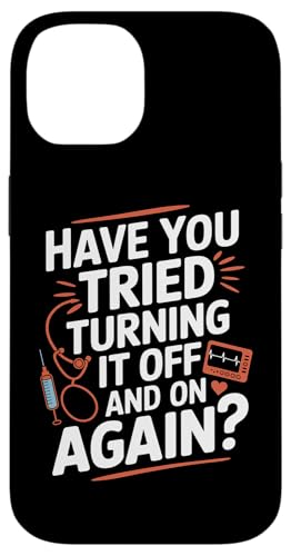 Haben Sie versucht, es ein- und auszuschalten Hülle für iPhone 14 Haben Sie versucht, es ein- und auszuschalten Hülle für iPhone 14 von Humor Tech Support IT Computer Lovers