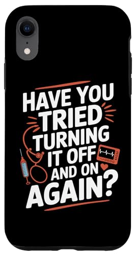 Haben Sie versucht, es ein- und auszuschalten Hülle für iPhone XR Haben Sie versucht, es ein- und auszuschalten Hülle für iPhone XR von Humor Tech Support IT Computer Lovers