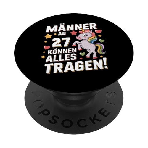 Männer ab 27 Jahren können alles Tragen! 27. Geburtstag PopSockets Klebender PopGrip Männer ab 27 Jahren können alles Tragen! 27. Geburtstag PopSockets Klebender PopGrip von Humoristisches Einhorn Geburtstag Design