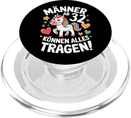 Männer ab 32 Jahren können alles Tragen! 32. Geburtstag PopSockets PopGrip für MagSafe Männer ab 32 Jahren können alles Tragen! 32. Geburtstag PopSockets PopGrip für MagSafe von Humoristisches Einhorn Geburtstag Design