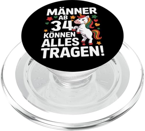 Männer ab 34 Jahren können alles Tragen! 34. Geburtstag PopSockets PopGrip für MagSafe Männer ab 34 Jahren können alles Tragen! 34. Geburtstag PopSockets PopGrip für MagSafe von Humoristisches Einhorn Geburtstag Design