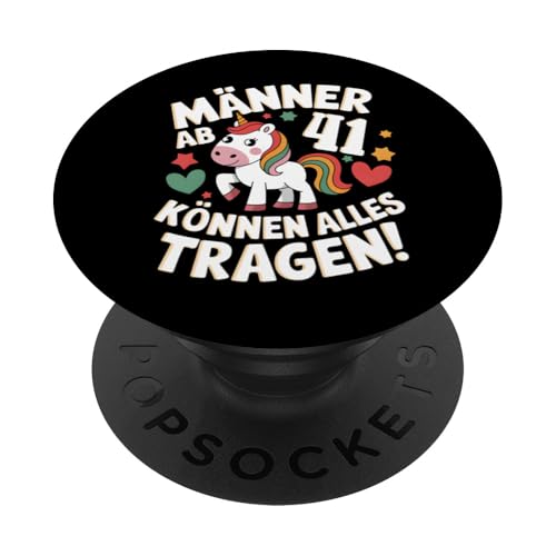 Männer ab 41 Jahren können alles Tragen! 41. Geburtstag PopSockets Klebender PopGrip Männer ab 41 Jahren können alles Tragen! 41. Geburtstag PopSockets Klebender PopGrip von Humoristisches Einhorn Geburtstag Design