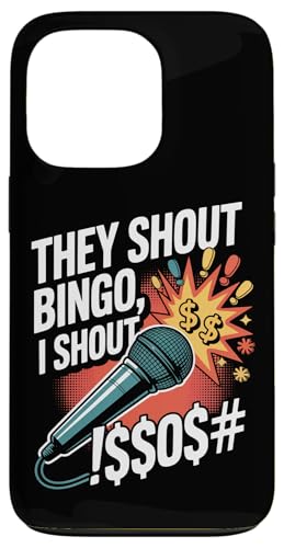 They Shout Bingo I Shout Mikrofon Humor Hülle für iPhone 13 Pro von Humorous Bingo Enthusiasts Microphone Comedy