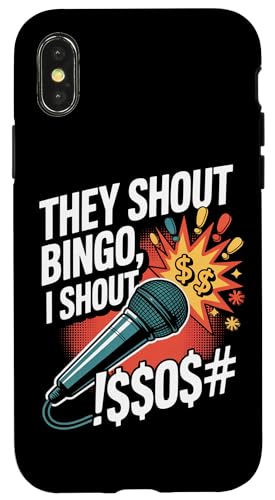 They Shout Bingo I Shout Mikrofon Humor Hülle für iPhone X/XS They Shout Bingo I Shout Mikrofon Humor Hülle für iPhone X/XS von Humorous Bingo Enthusiasts Microphone Comedy