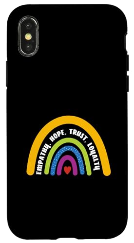 Hülle für iPhone X/XS Empathie Hoffnung Vertrauen Loyalität Regenbogen Hülle für iPhone X/XS Empathie Hoffnung Vertrauen Loyalität Regenbogen von Humorvolle Sozialarbeiterin Anerkennung Geschenke