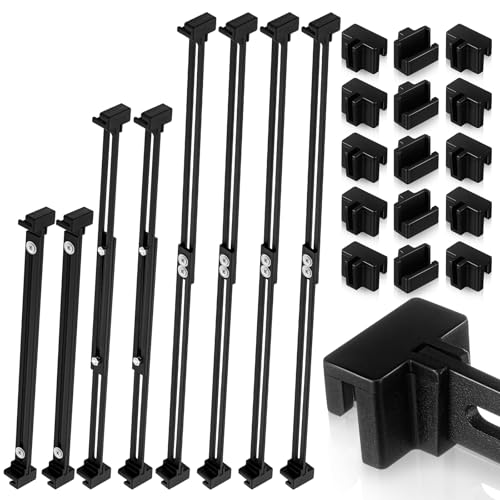 Humyoun 24-teiliges verstellbares Aktenschrank-Schienen-Set aus Metall, enthält 16 Hängeregistratur-Clips, 8 Hängeregistraturen, Aktenschrank-Trennwände, Aktenleiste für Büro, Schubladenhalter von Humyoun