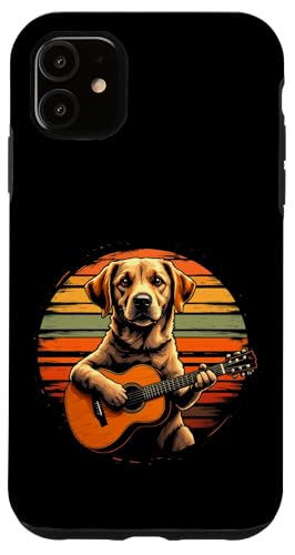 Hund spielt Gitarre Hülle für iPhone 11 von Hund, der Gitarre spielt Design