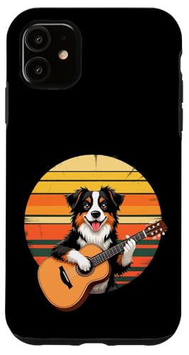 Hund spielt Gitarre Hülle für iPhone 11 von Hund, der Gitarre spielt Design