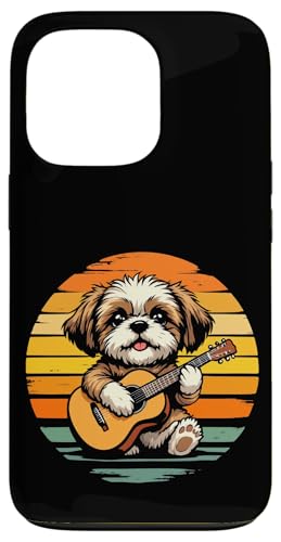 Hund spielt Gitarre Hülle für iPhone 13 Pro von Hund, der Gitarre spielt Design