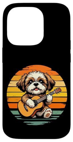 Hund spielt Gitarre Hülle für iPhone 14 Pro von Hund, der Gitarre spielt Design