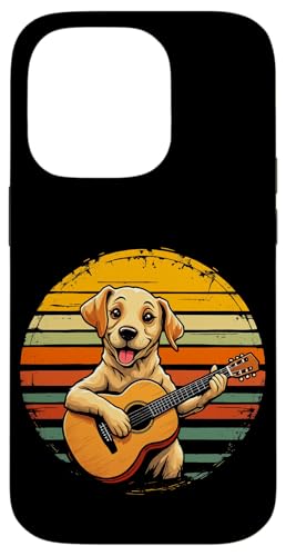 Hund spielt Gitarre Hülle für iPhone 14 Pro von Hund, der Gitarre spielt Design