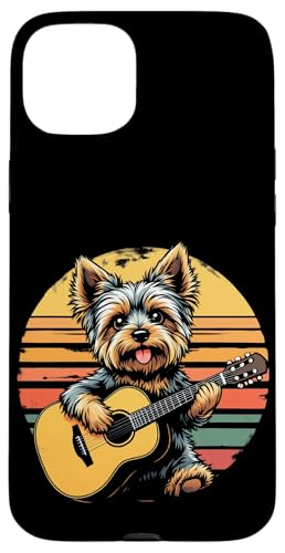 Hund spielt Gitarre Hülle für iPhone 15 Plus von Hund, der Gitarre spielt Design