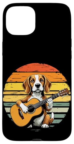 Hund spielt Gitarre Hülle für iPhone 15 Plus von Hund, der Gitarre spielt Design