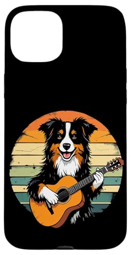 Hund spielt Gitarre Hülle für iPhone 15 Plus von Hund, der Gitarre spielt Design