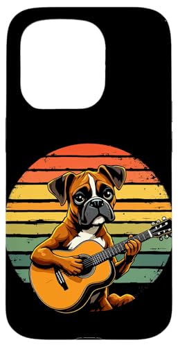 Hund spielt Gitarre Hülle für iPhone 15 Pro von Hund, der Gitarre spielt Design