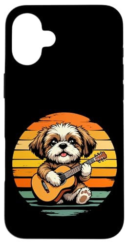 Hund spielt Gitarre Hülle für iPhone 16 Plus Hund spielt Gitarre Hülle für iPhone 16 Plus von Hund, der Gitarre spielt Design
