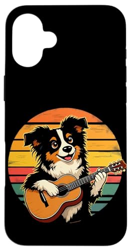 Hund spielt Gitarre Hülle für iPhone 16 Plus Hund spielt Gitarre Hülle für iPhone 16 Plus von Hund, der Gitarre spielt Design