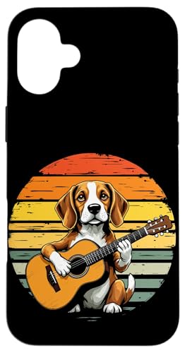 Hund spielt Gitarre Hülle für iPhone 16 Plus Hund spielt Gitarre Hülle für iPhone 16 Plus von Hund, der Gitarre spielt Design