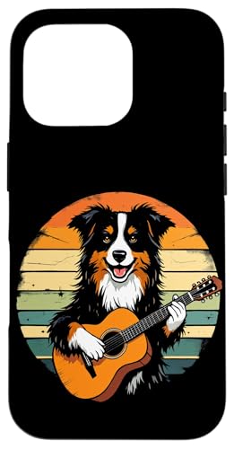 Hund spielt Gitarre Hülle für iPhone 16 Pro von Hund, der Gitarre spielt Design